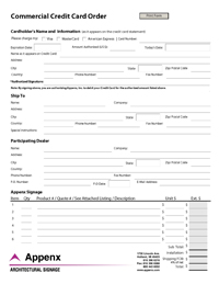 Click to load Commercial Credit Card Form